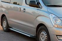 Hyundai H300, H1, Starex 2008–2020 Stranski pragovi Line (2 kosa, aluminij) fotografija 2