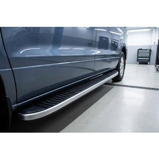 Stranski pragovi Tayga Grey (2 kosa, aluminij) Hyundai H300, H1, Starex 2008–2020 fotografija 1