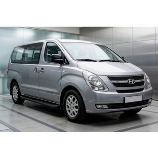 Bočne stopnice Tayga Black (2 kos, aluminij) Hyundai H300, H1, Starex 2008–2020 fotografija 1