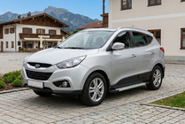 Hyundai IX-35 2010–2015 Bočne stopnice New Vision Grey (2 kos, aluminij) fotografija 1