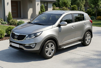 Kia Sportage 2010–2015 Bočne stopnice New Vision Grey (2 kos, aluminij) fotografija 1