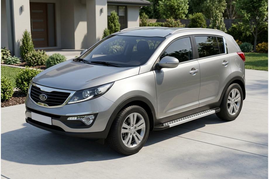 Kia Sportage 2010–2015 Bočne stopnice New Vision Grey (2 kos, aluminij) Image