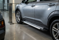 Hyundai Kona 2017–2023 Bočne stopnice New Vision Grey (2 kos, aluminij) fotografija 1
