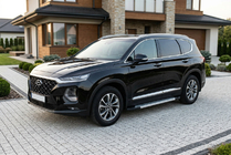 Hyundai Santa Fe 4 2018–2023 Bočne stopnice New Vision Grey (2 kos, aluminij) fotografija 1