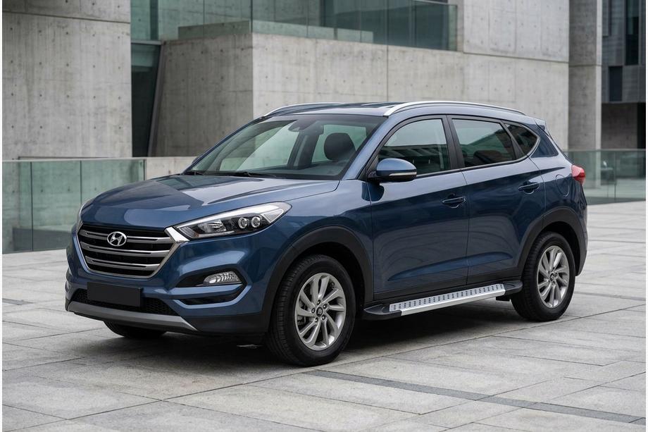 Hyundai Tucson TL 2016–2021 Bočne stopnice New Vision Grey (2 kos, aluminij) Image