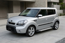 Kia Soul I 2008–2013 Stranske stopnice New Vision Grey (2 kos, aluminij) fotografija 1