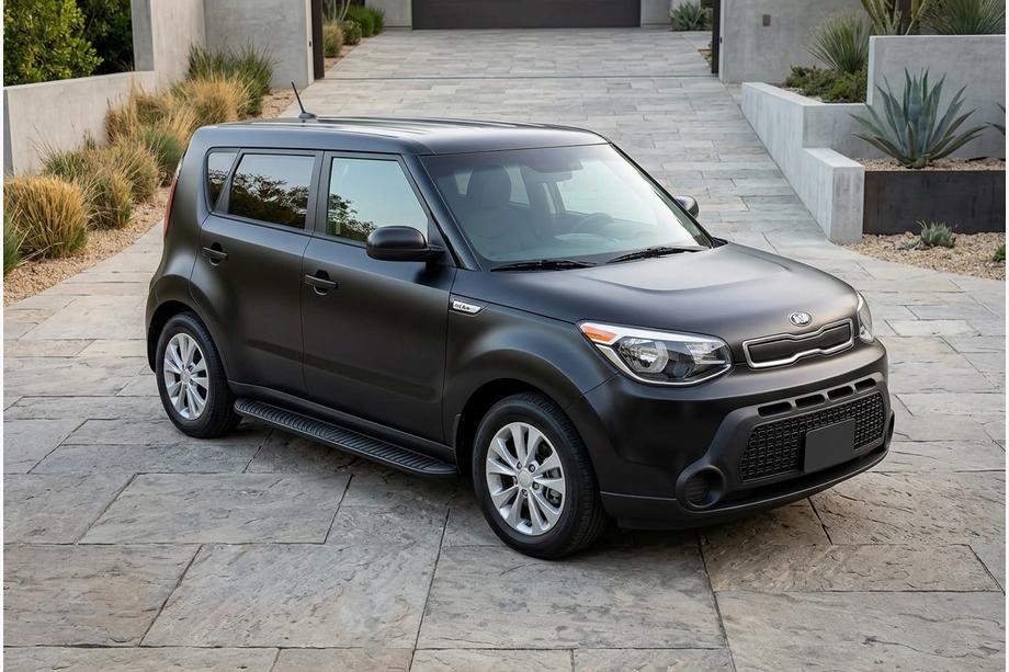 Kia Soul II 2013–2018 Stranski pragovi Tayga Black (2 kosa, aluminij) Image