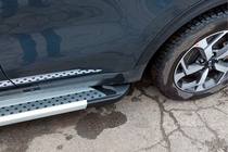 Kia Sportage 2015–2021 Bočne stopnice New Vision Grey (2 kos, aluminij) fotografija 3