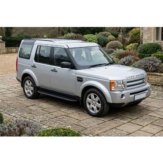 Stranski pragovi Tayga Black (2 kosa, aluminij) Land Rover Discovery III 2004–2009 fotografija 1