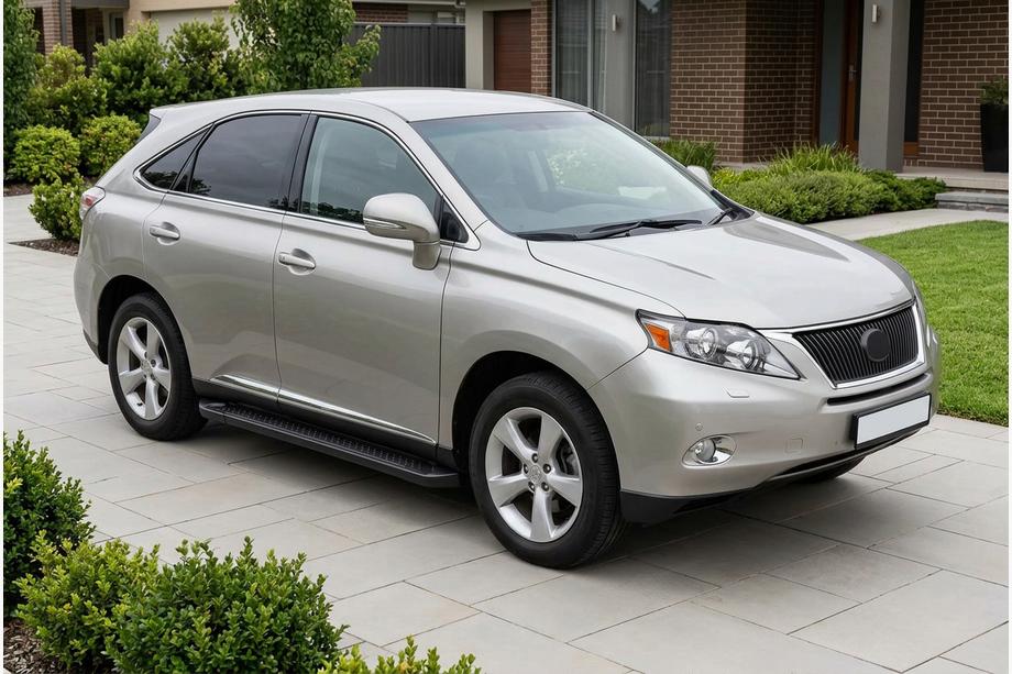 Lexus RX 2009–2015 Stranske stopnice Allmond Black (2 kos, aluminij) Image