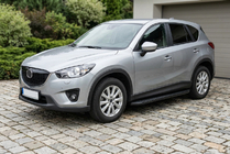 Mazda CX-5 2012–2017 Stranski pragovi Tayga Black (2 kosa, aluminij) fotografija 1