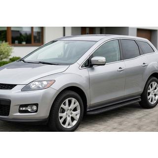 Stranski pragovi Tayga Black (2 kosa, aluminij) Mazda CX-7 2006–2012 fotografija 1