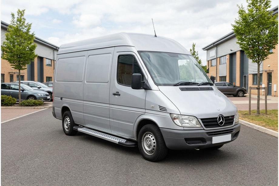 Mercedes Sprinter W901/902/903/904/905 1995–2006 Bočne stopnice New Vision Grey (2 kos, aluminij) Srednja medosna razdalja Image