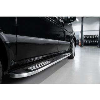 Stranske stopnice Tayga V2 (2 kos, aluminij) Mercedes Vito W639 2004–2014 fotografija 1