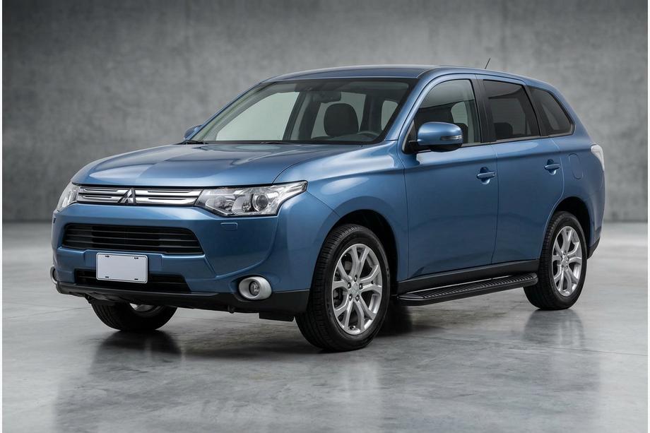 Mitsubishi Outlander 2012–2021 Stranski pragovi Tayga Black (2 kosa, aluminij) Image