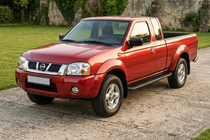 Nissan NP300 1999–2015 Stranski pragovi Tayga Black (2 kosa, aluminij) fotografija 1