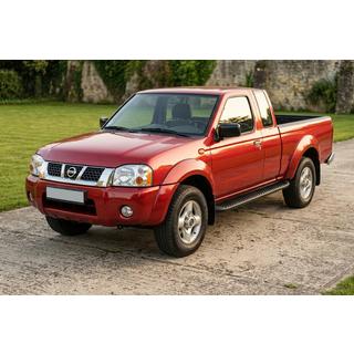 Stranski pragovi Tayga Black (2 kosa, aluminij) Nissan NP300 1999–2015 fotografija 1