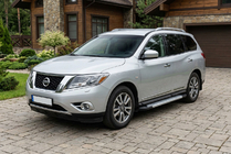 Nissan Pathfinder R52 2012–2021 Bočne stopnice New Vision Grey (2 kos, aluminij) fotografija 1