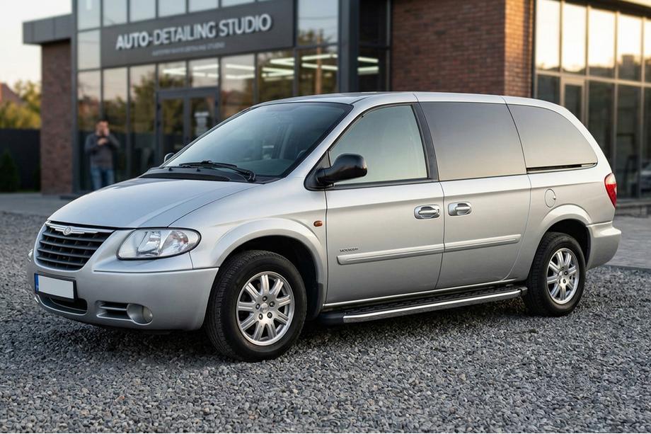 Chrysler Voyager 2001–2007 Stranske stopnice BlackLine (2 kos, aluminij) Image