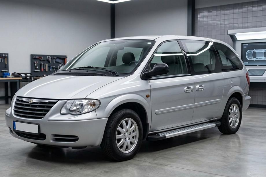 Chrysler Voyager 2001–2007 Bočne stopnice New Vision Grey (2 kos, aluminij) Image