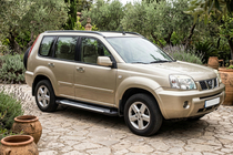 Nissan X-trail T30 2002–2007 Stranski pragovi Line (2 kosa, aluminij) fotografija 1