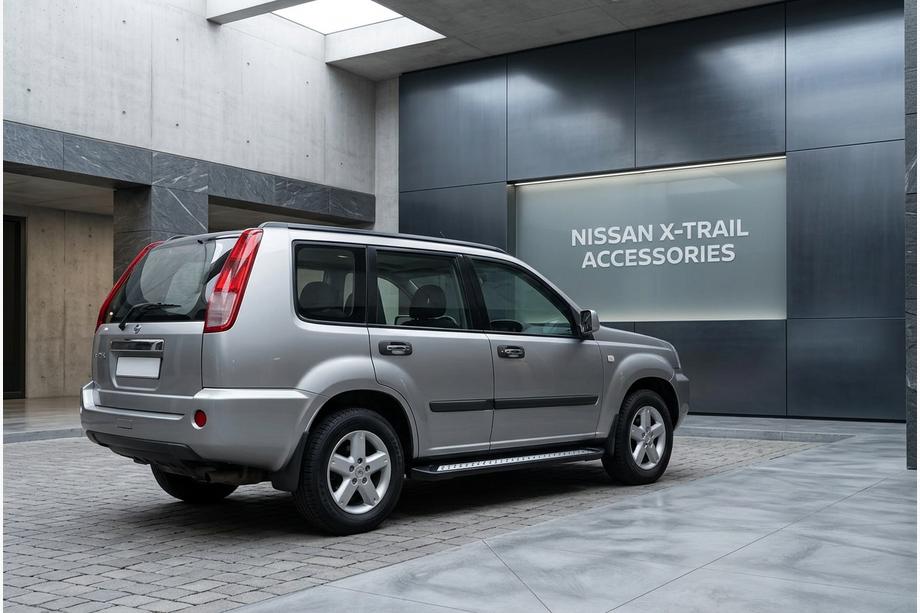 Nissan X-trail T30 2002–2007 Stranski pragovi New Vision Black (2 kos, aluminij) Image