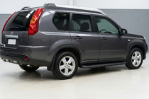 Nissan X-trail T31 2007–2014 Stranski pragovi Tayga Black (2 kosa, aluminij) fotografija 1