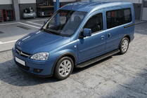 Opel Combo 2002–2012 Stranski pragovi Tayga Black (2 kosa, aluminij) fotografija 1