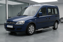 Opel Combo 2002–2012 Bočne stopnice Tayga V2 (2 kosa, aluminij) fotografija 1