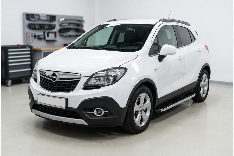 Opel Mokka 2012–2021 Stranske stopnice BlackLine (2 kos, aluminij) Image