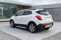 Opel Mokka 2012–2021 Bočne stopnice New Vision Grey (2 kos, aluminij) fotografija 1