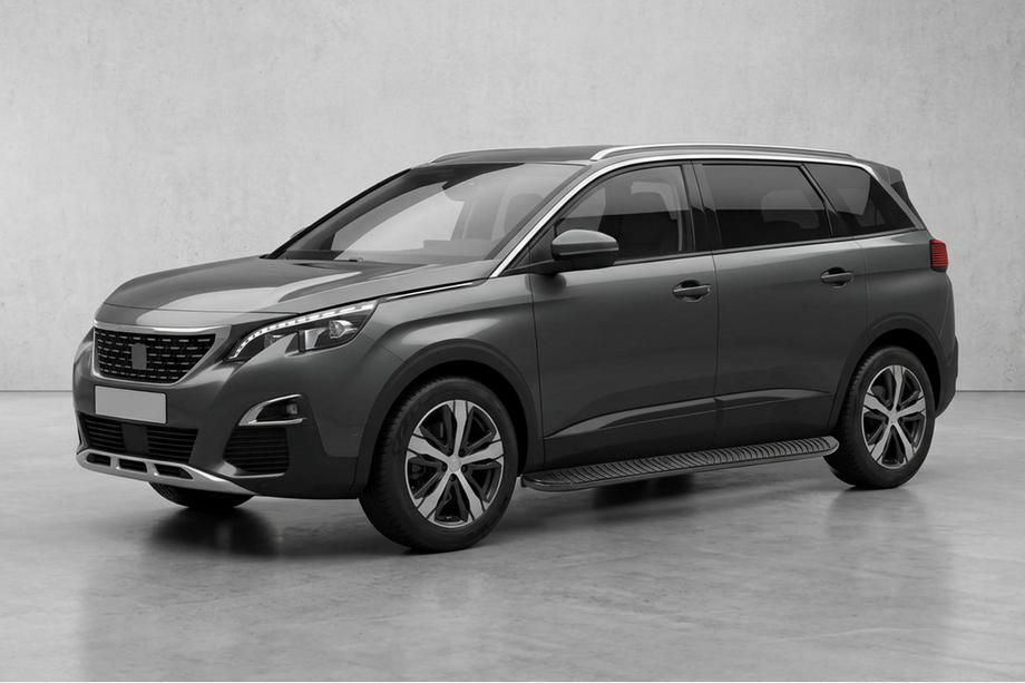 Peugeot 5008 2016–2023 Stranski pragovi Tayga Black (2 kosa, aluminij) Image