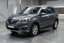 Renault Koleos 2008–2016 Stranski pragovi Tayga Black (2 kosa, aluminij) fotografija 1
