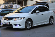 Honda Civic Sedan IX 2011–2016 Deflektor pokrova motorja (EuroCap) fotografija 3