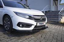 Honda Civic Limuzina X 2016–2021 Sprednji odbijač lip V1 (črn) fotografija 7
