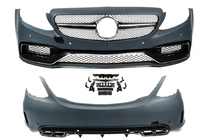 Mercedes C-class W205 2014–2021 Komplet karoserijskih dodatkov s polnim zadnjim odbijačem (AMG C63-designs 2014-2018) fotografija 5