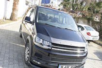 Volkswagen T6 2015–2024 Sprednji lip spojler, karbon videz 2015-2018 (ABS) fotografija 2
