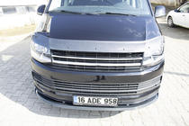Volkswagen T6 2015–2024 Sprednji lip spojler, karbon videz 2015-2018 (ABS) fotografija 7