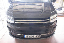 Volkswagen T6 2015–2024 Deflektor pokrova motorja v videzu karbona (EuroCap) fotografija 15