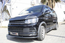 Volkswagen T6 2015–2024 Deflektor pokrova motorja v videzu karbona (EuroCap) fotografija 9