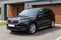 Skoda Kodiaq 2016–2023 Stranske stopnice New Vision Black (2 kosa, aluminij) fotografija 1