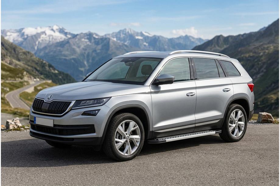 Skoda Kodiaq 2016–2023 Bočne stopnice New Vision Grey (2 kos, aluminij) Image