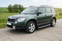 Skoda Yeti 2009–2017 Stranske stopnice BlackLine (2 kos, aluminij) fotografija 1