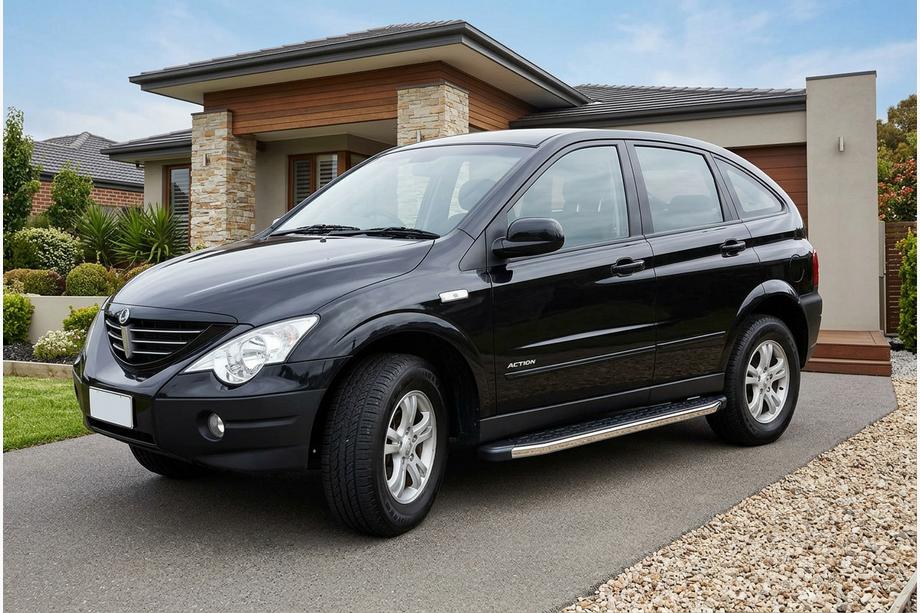 SsangYong Action 2005–2018 Stranske stopnice BlackLine (2 kos, aluminij) Image