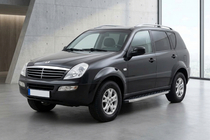 SsangYong Rexton I 2001–2017 Stranske stopnice BlackLine (2 kos, aluminij) 2012-2017 fotografija 1