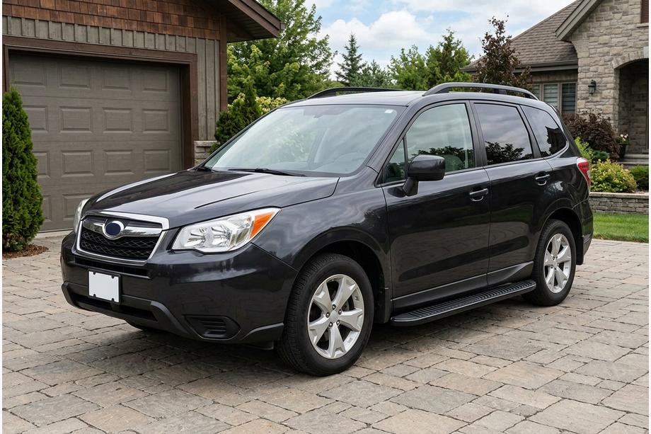 Subaru Forester 2013–2018 Stranski pragovi Tayga Black (2 kosa, aluminij) Image