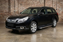 Subaru Outback 2009–2014 Stranske stopnice BlackLine (2 kos, aluminij) fotografija 1