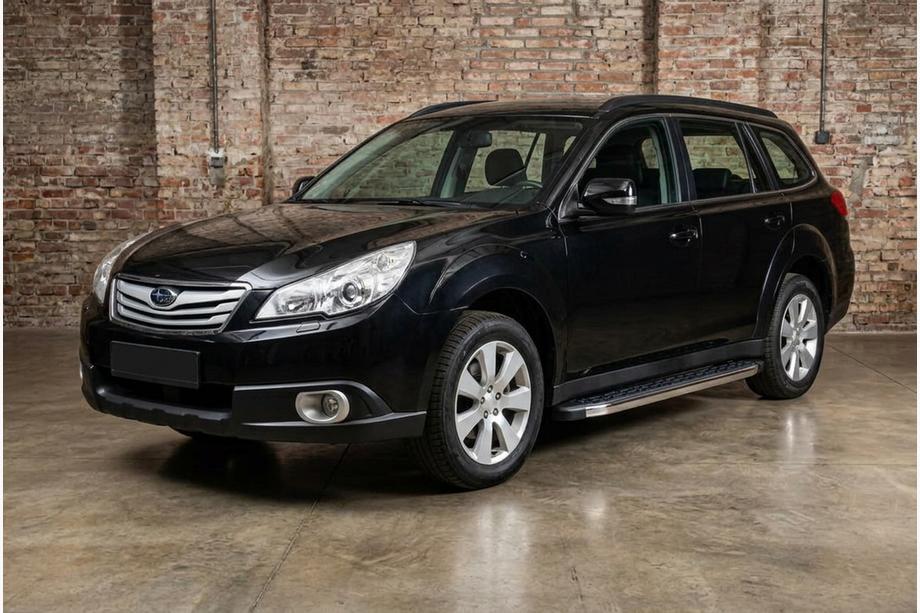 Subaru Outback 2009–2014 Stranske stopnice BlackLine (2 kos, aluminij) Image