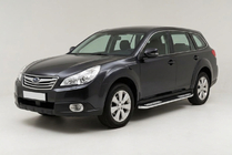 Subaru Outback 2009–2014 Bočne stopnice Tayga V2 (2 kosa, aluminij) fotografija 1