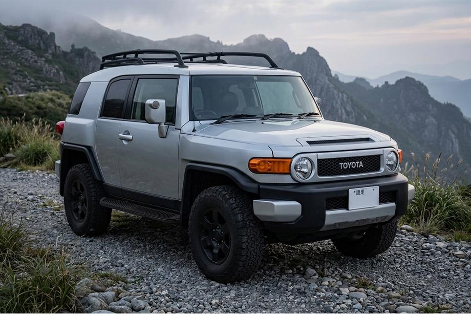 Toyota FJ Cruiser 2006–2022 Stranski pragovi Tayga Black (2 kosa, aluminij) Fotografija 1
